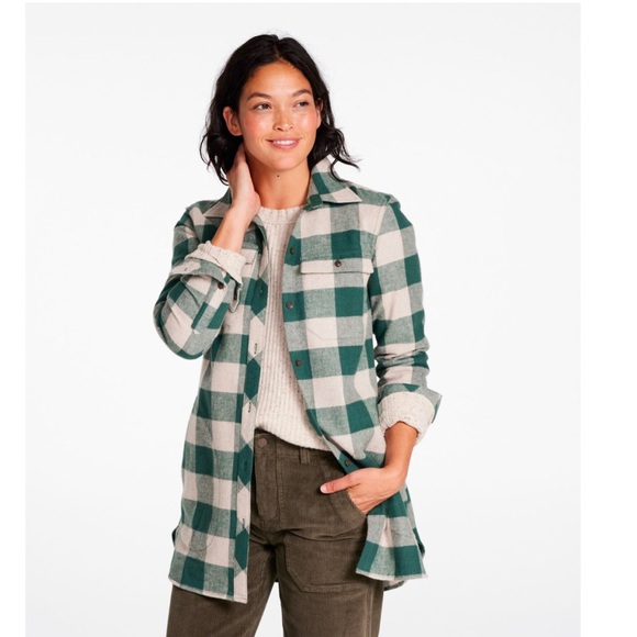 LL Bean Signature Flannel Tunic - Picture 2 of 5